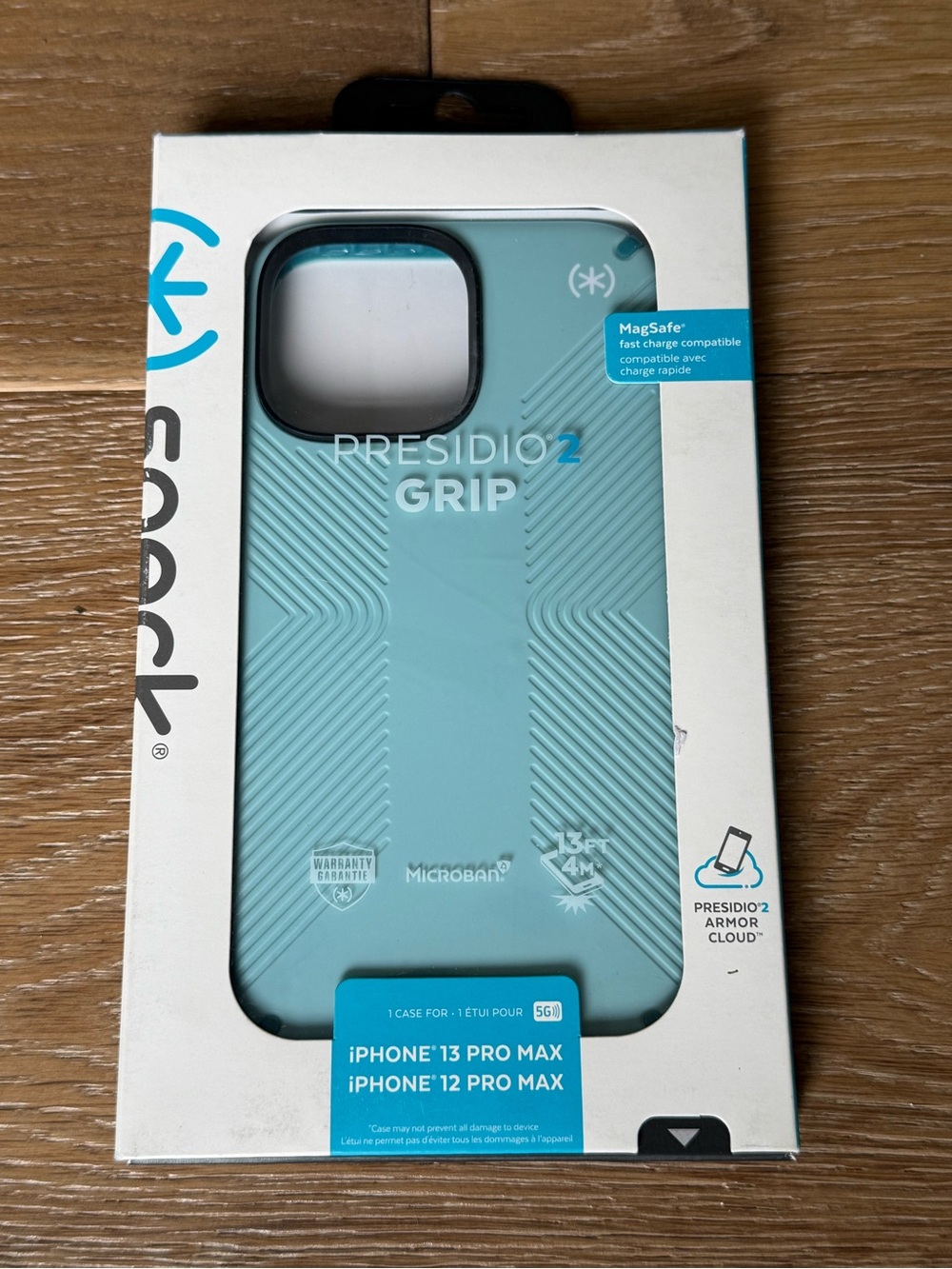 New Speck Presidio2 Grip Case for iPhone 13/ iPhone 12 Pro Max - Seafoam Blue